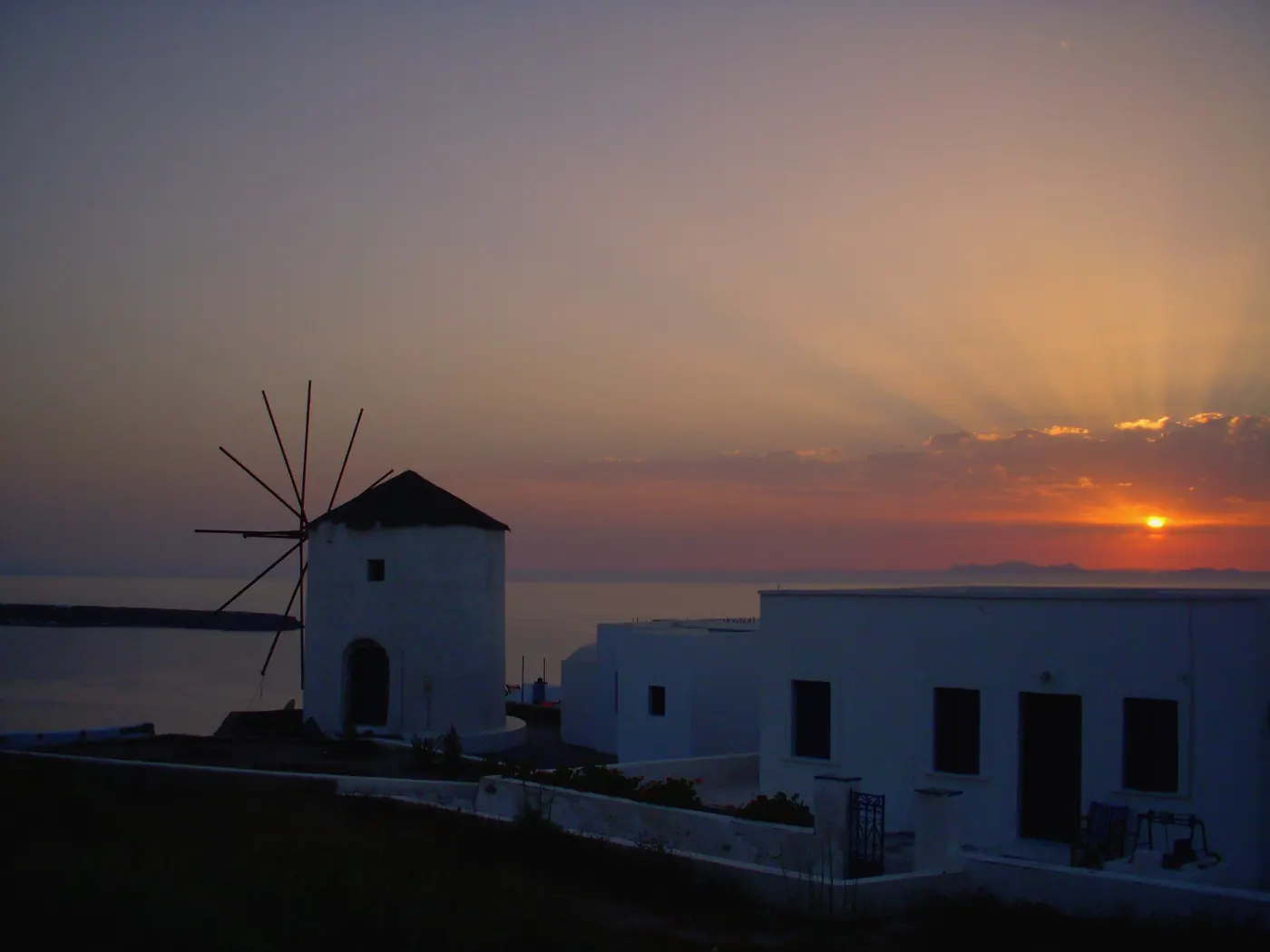 Windmill at sunset