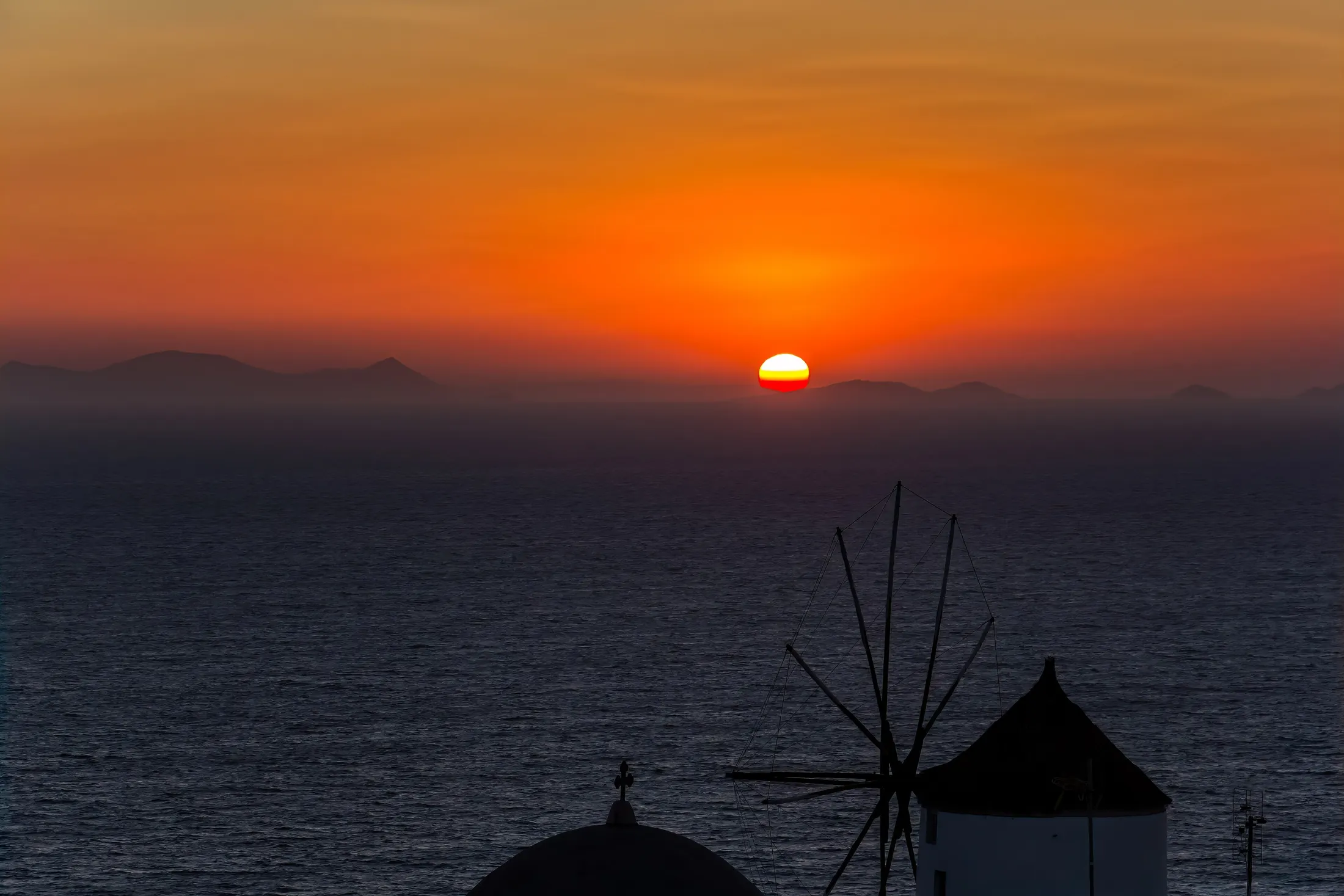Sunset over the sea