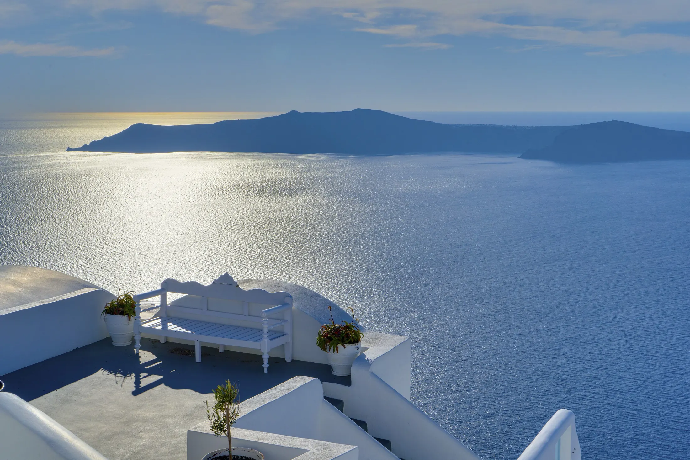 Sunset over the caldera